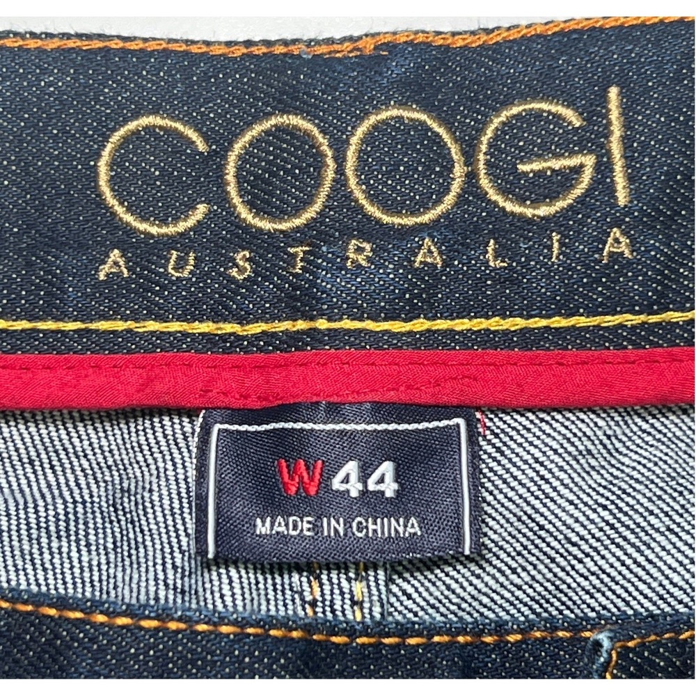 Coogi Australia Mens Denim Shorts W44 Indigo Blue Baggy Streetwear Embroidered